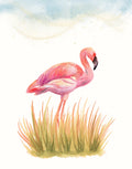 Watercolor Tropical Flamingo Digital Download