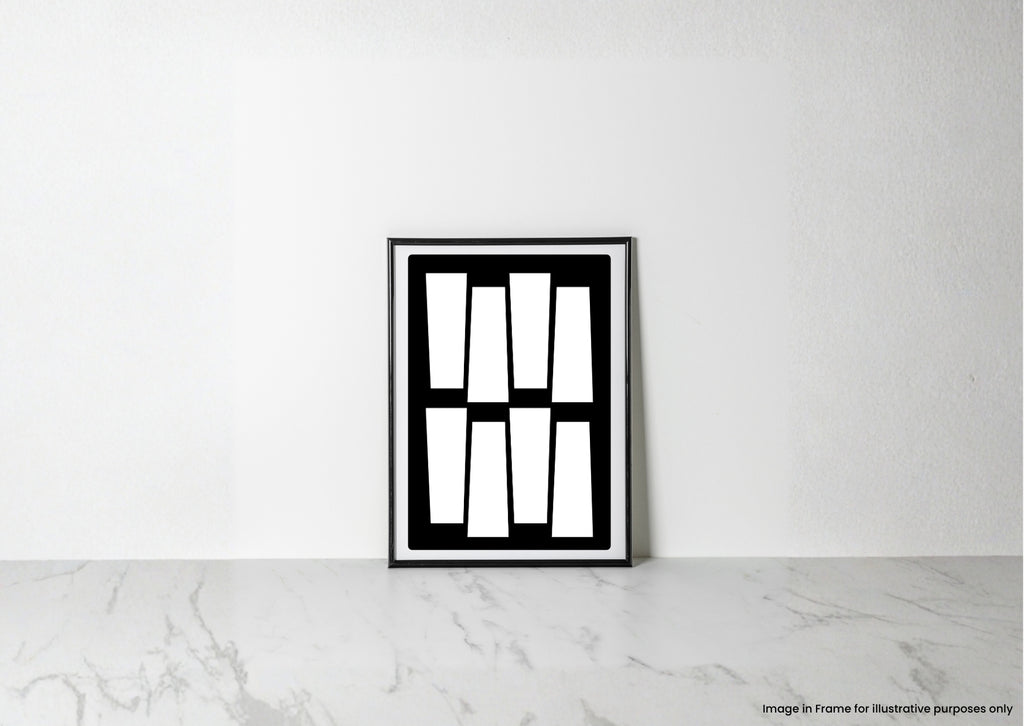 Modern White Geometric Abstract Digital Download