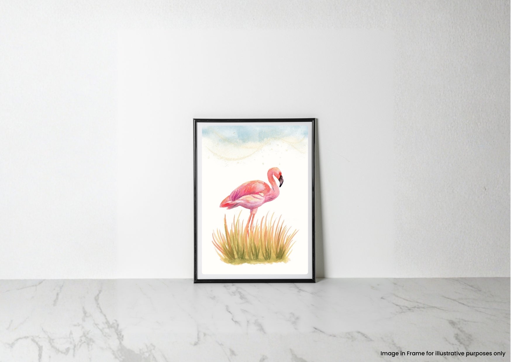 Watercolor Tropical Flamingo Digital Download