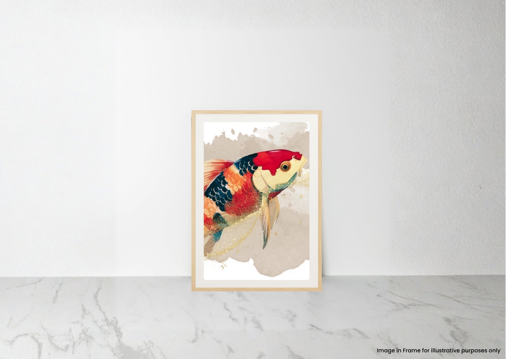 Flowing Fins Watercolor Red Fish Digital Download